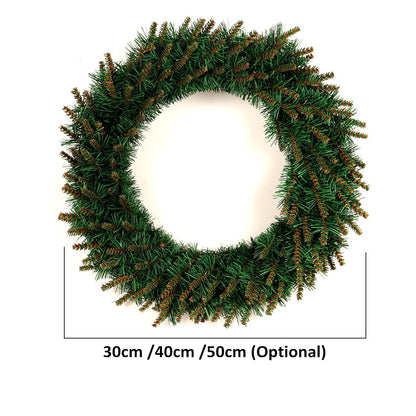 LED Kerstkrans – 30, 40 of 50 cm Decoratie met Warm Licht