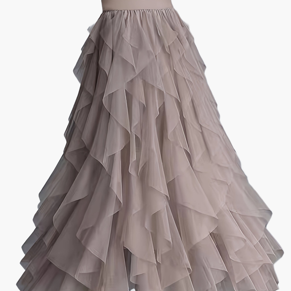 Damesrok Elegante Meerlaags Volant Romantische Feestjurk