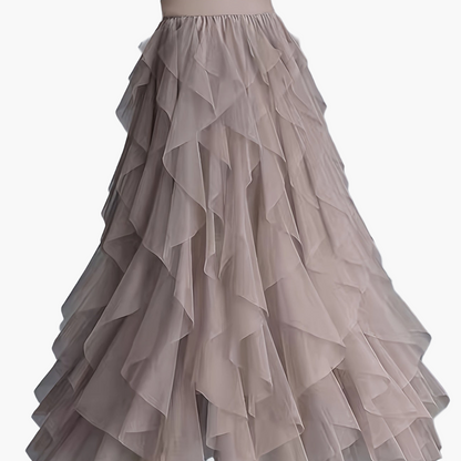 Damesrok Elegante Meerlaags Volant Romantische Feestjurk