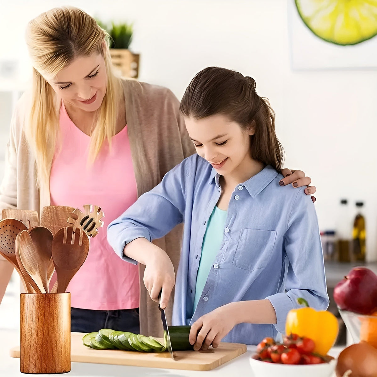 7-Delige Keukengerei Set – Voor Antikleefpannen en Dagelijks Koken
