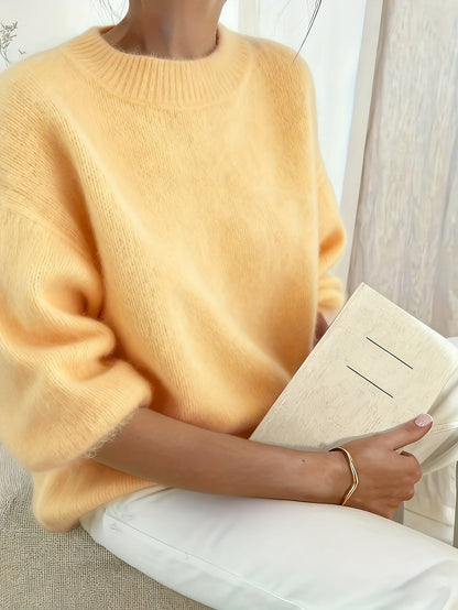 Damestrui Elegant Lange Mouwen Oversized Gebreid Herfst/Winter – Casual Stijl