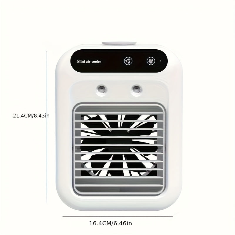 CoolBreeze Mini Luchtkoeler USB Vernevelaar Compact Bureau Ventilator