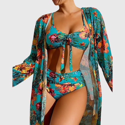 Abigail | Dames tropisch patroon bikini badkleding set