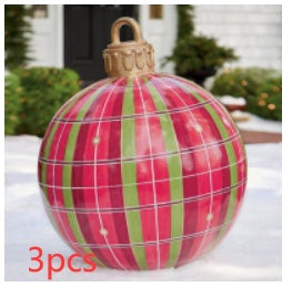 Grote Opblaasbare Kerstbal voor Buiten, 60 cm, Meerkleurig