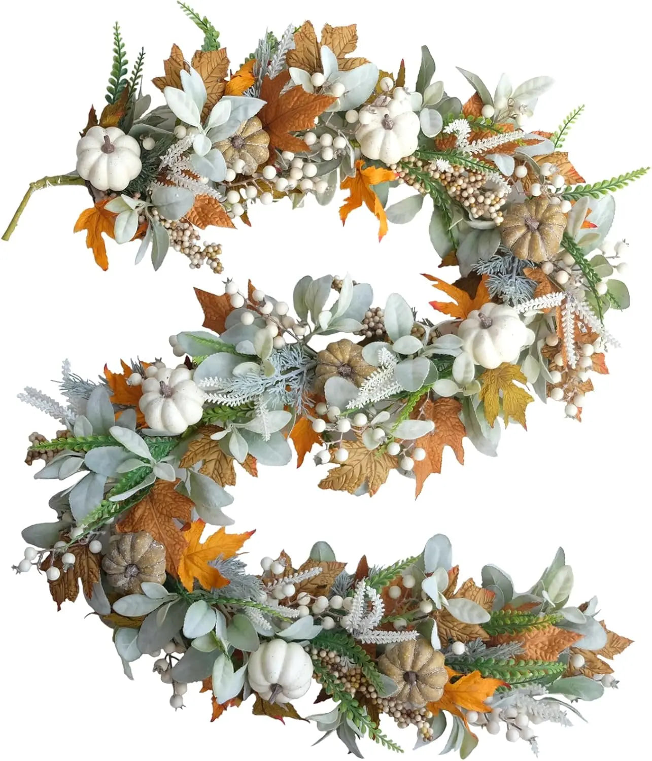 Halloween Herfstkrans met Pompoenen – Handgemaakte Deurdecoratie