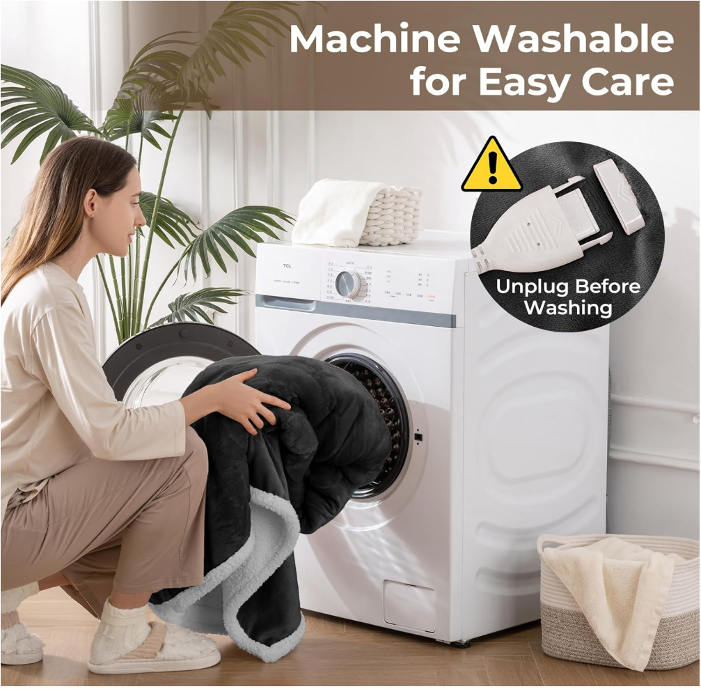 Warmteknus – Elektrisch verwarmde draagbare deken met oplaadbare batterij
