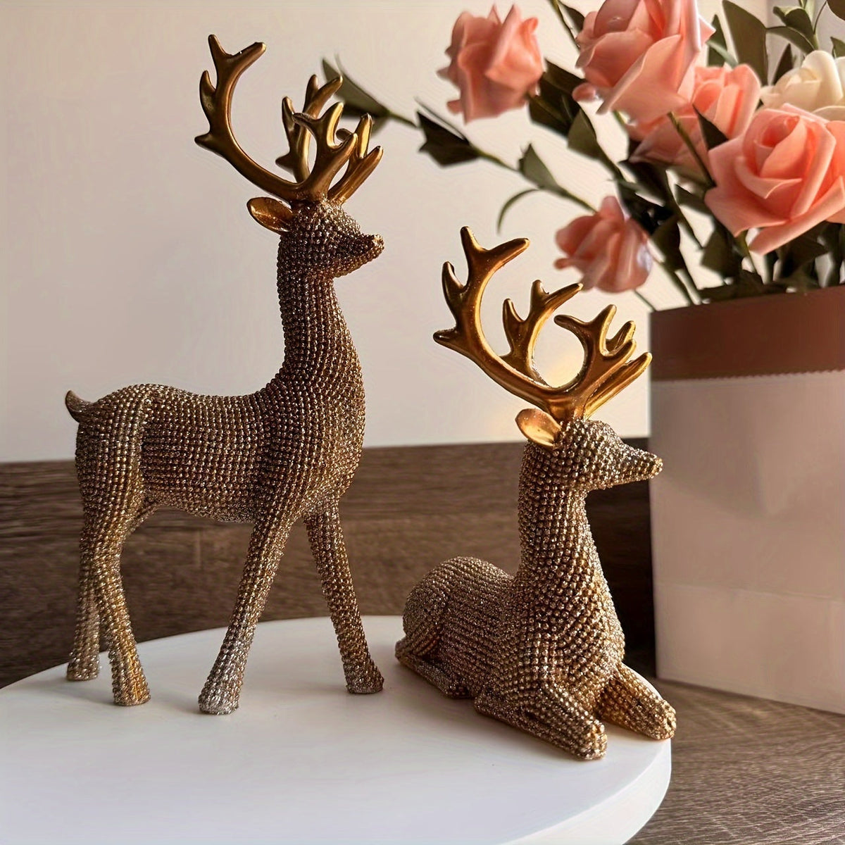 RendierPracht Set van 2 – Feestelijke Kerstdecoratie