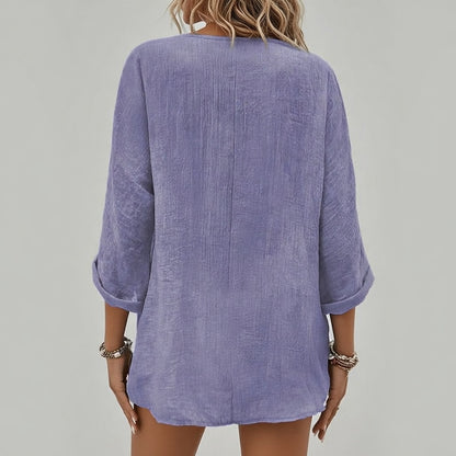 Veloura Dames Comfortshirt van Katoen met Elegante Pasvorm