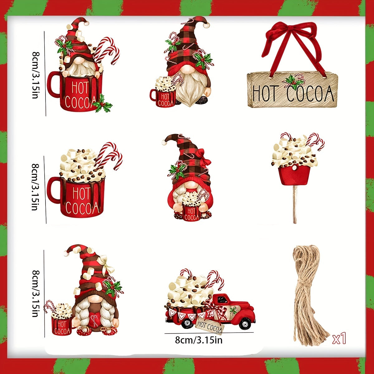 Feestelijke Blijdschap Ornament Set – Voor een Gezellige Sfeer