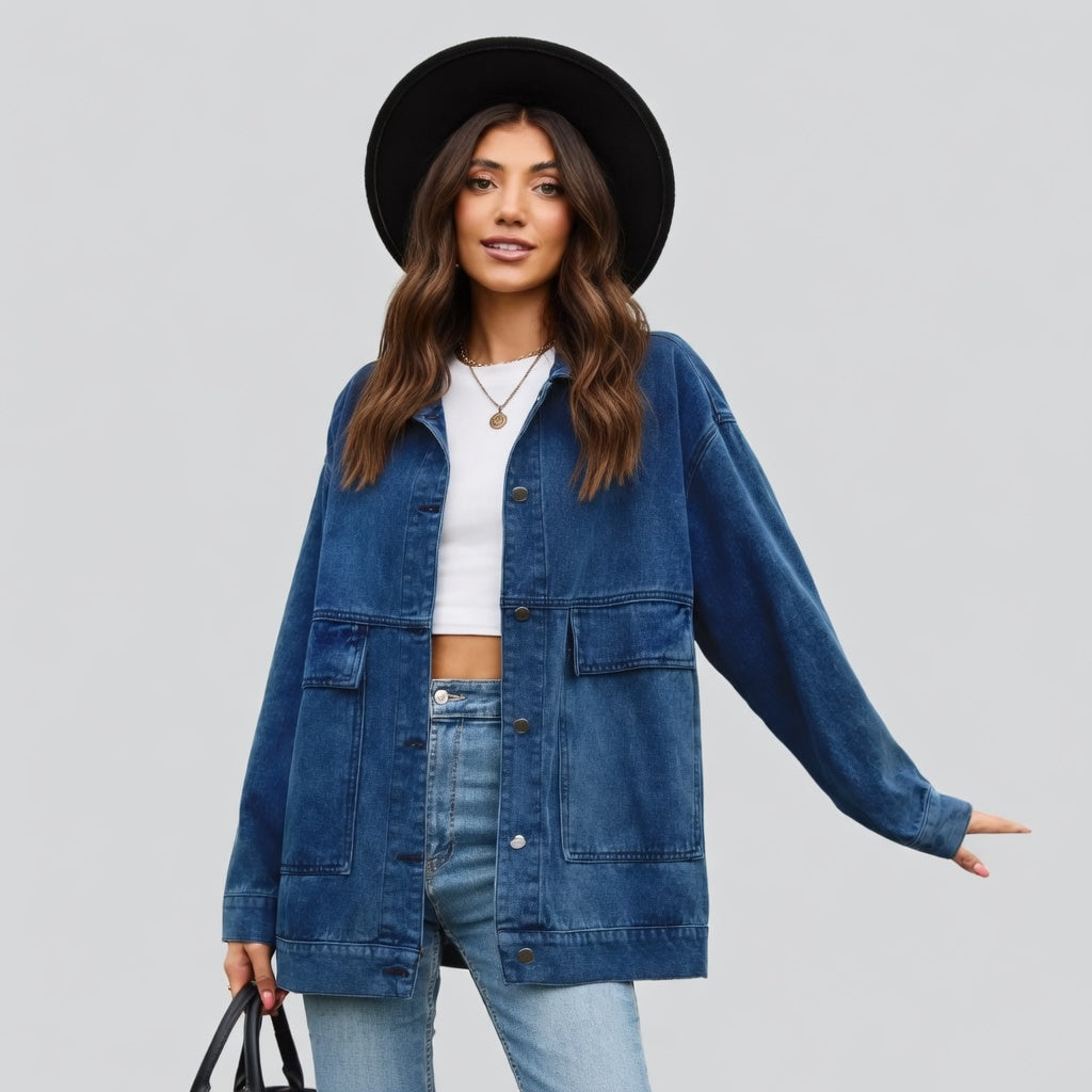 Nova Oversized Spijkerjas Dames – Denim Streetstyle Jas