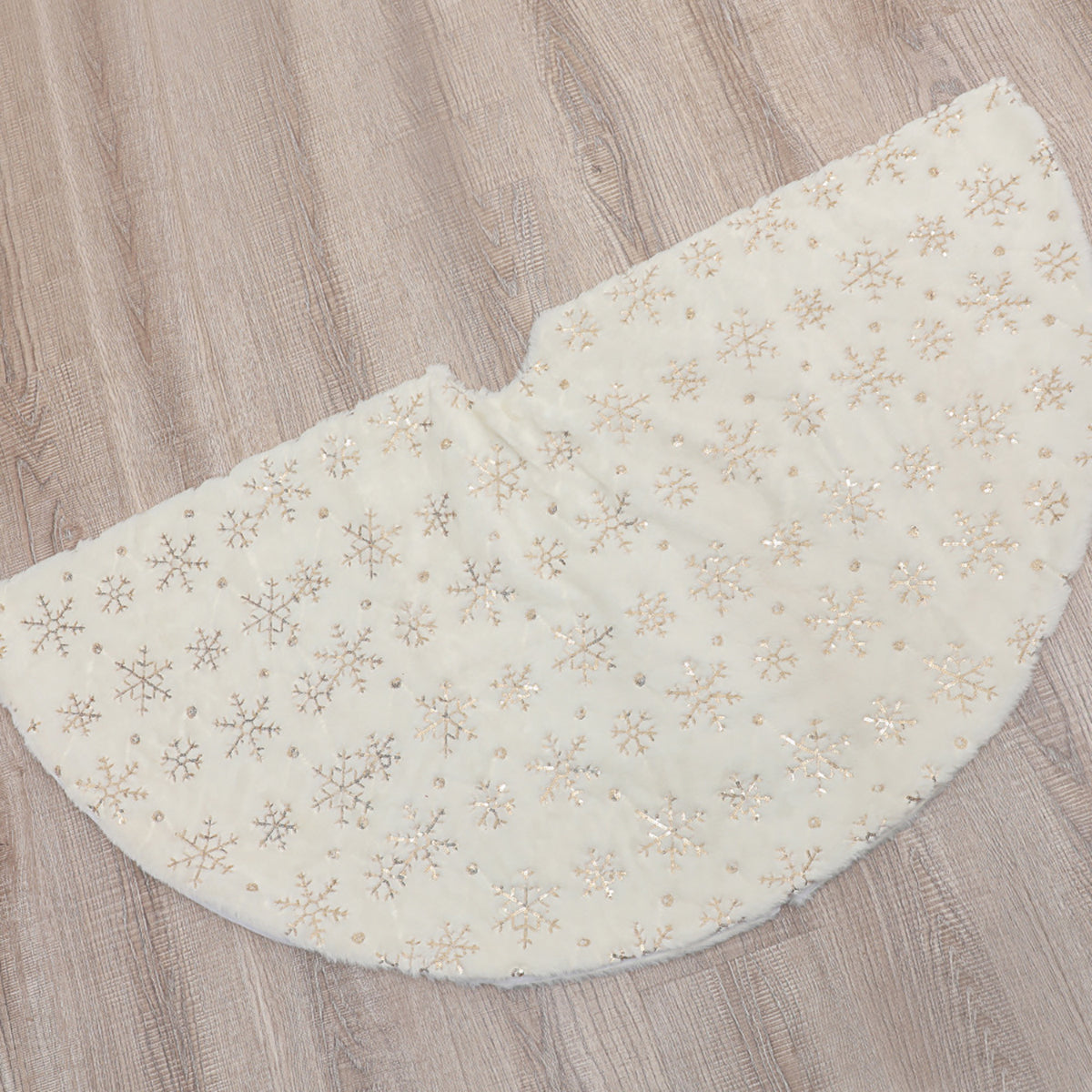 Sneeuwpracht – Witte Kerstboomrok met Sneeuwvlokken 90 of 120 cm