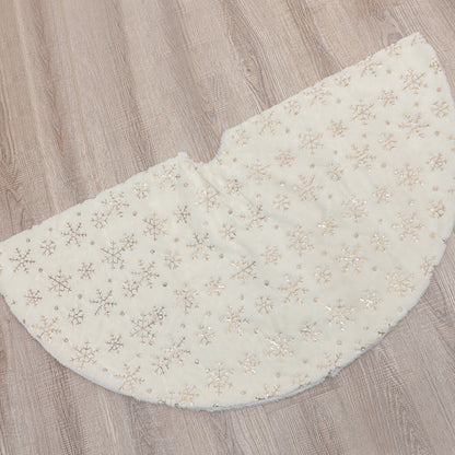 Sneeuwpracht – Witte Kerstboomrok met Sneeuwvlokken 90 of 120 cm