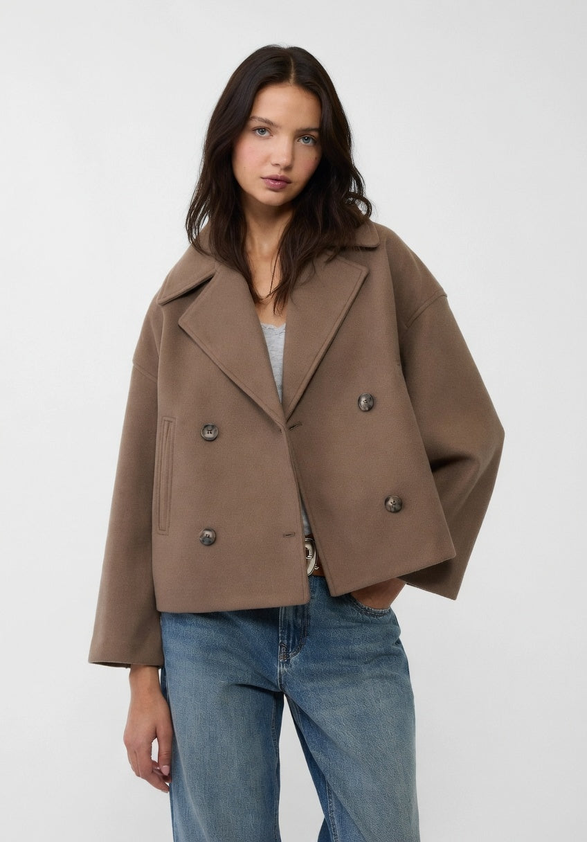 Valmira Korte Double-Breasted Jas voor Dames
