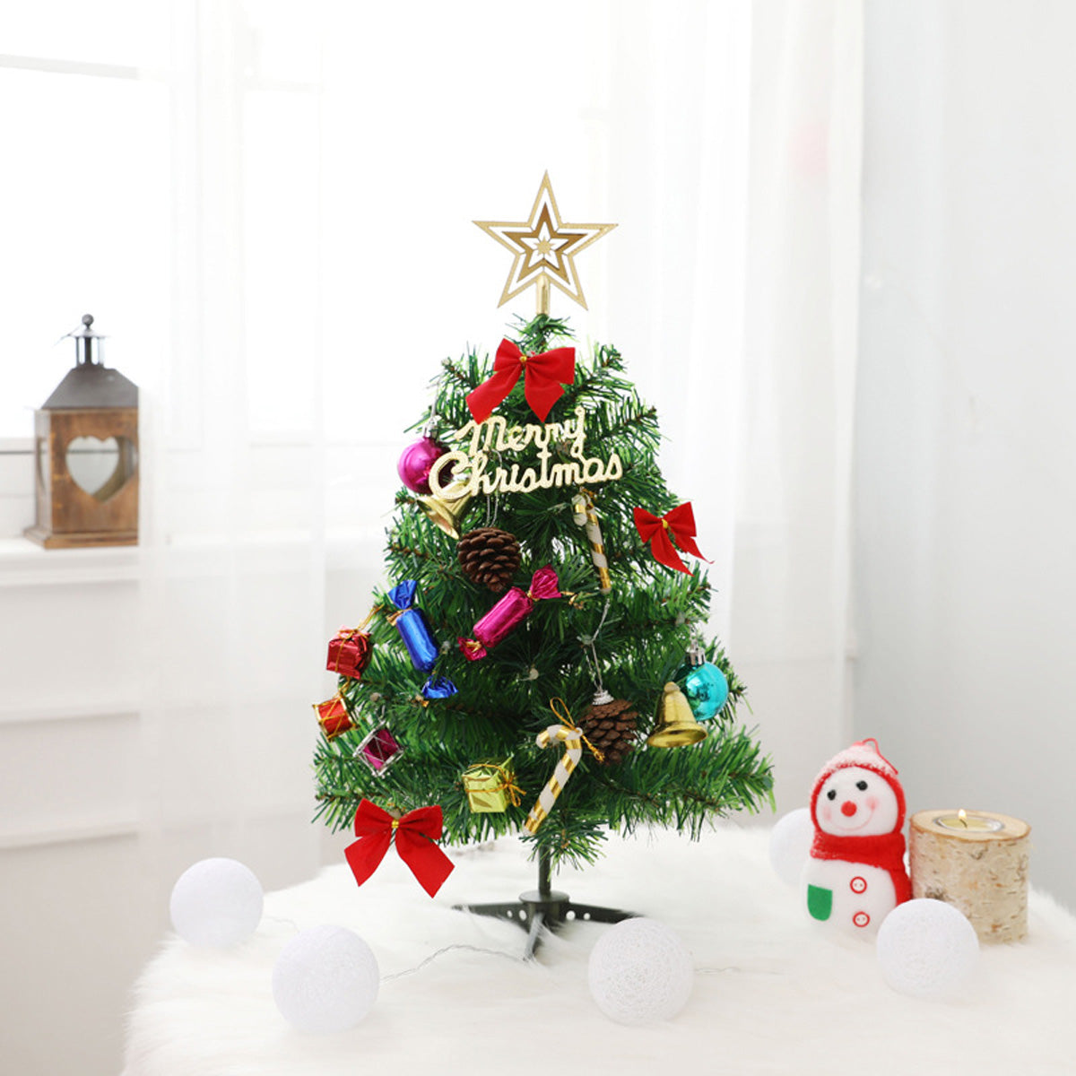 Tafelboom Lumi – Kunstkerstboom van 50 cm met LED-verlichting