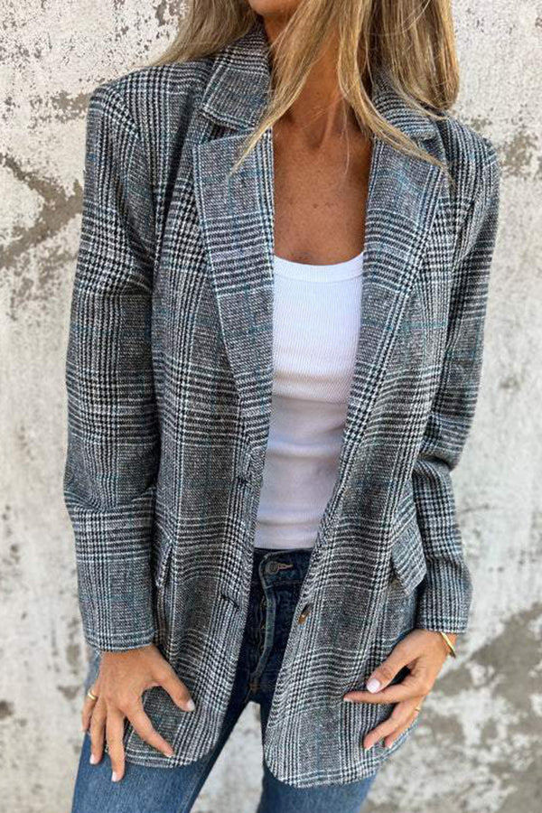 Dames Geruite Blazer – Elegante en Comfortabele Blazer voor Elke Gelegenheid