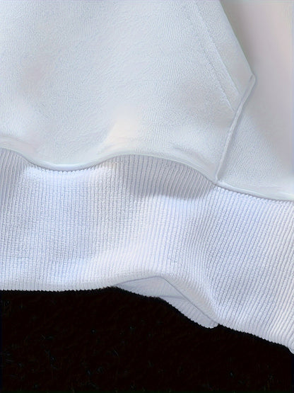 Witte hoodie met rits en vlinderdetail, unisex