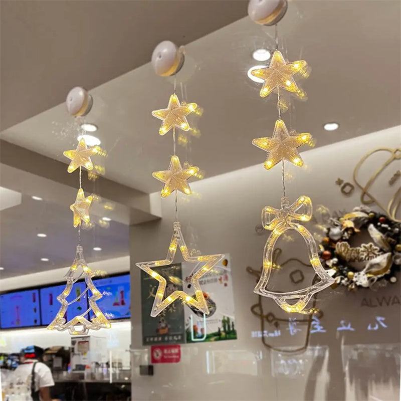 Kerst Raamverlichting met Zuignap – 10 LED Warm Wit
