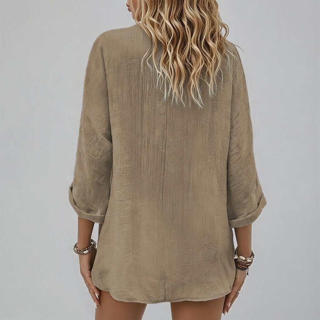 Veloura Dames Comfortshirt van Katoen met Elegante Pasvorm