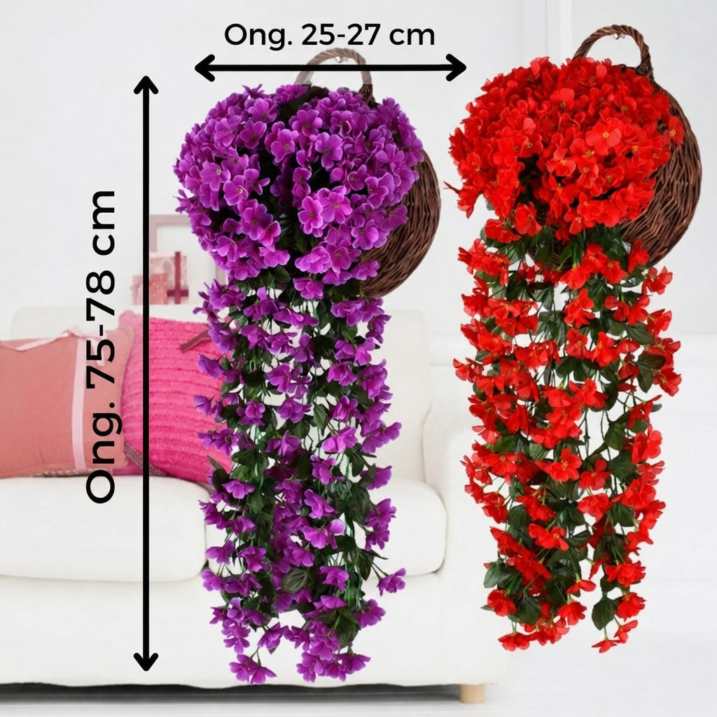 Livia Orchideeën Cascade Kunstbloemen Hangdecoratie 75 cm