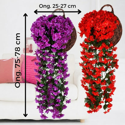 Livia Orchideeën Cascade Kunstbloemen Hangdecoratie 75 cm