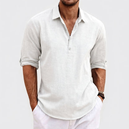 Luchtige Linnen Comfort Polo – Klassieke Heren Polo Zomerkleding