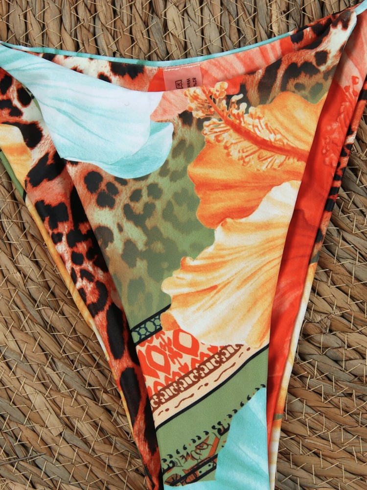 Maréa Dames Bikini Set met Tropische Print en Strandbroek