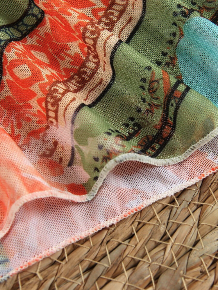 Maréa Dames Bikini Set met Tropische Print en Strandbroek