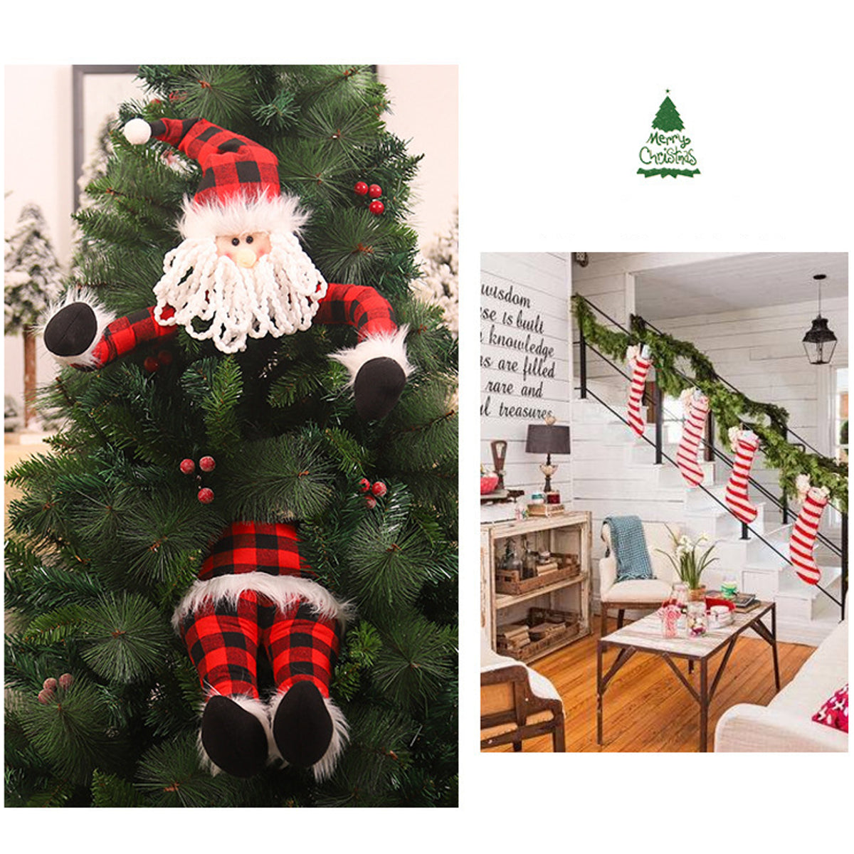 Kerstpop Hanger – Kerstman of Kerstelf voor Boom en Feestdecoratie