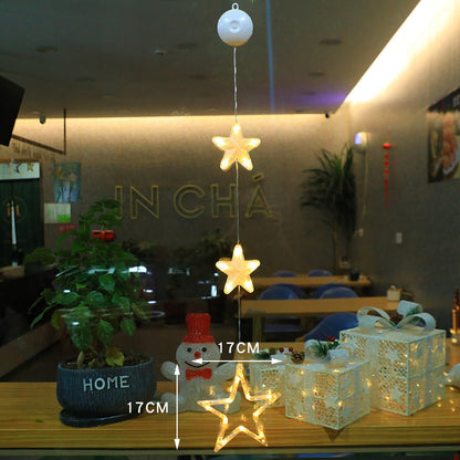Kerst Raamverlichting met Zuignap – 10 LED Warmwit Licht IP44