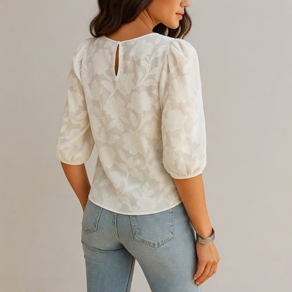 Floravienne Elegante Dames Bloementop met Flatterende Pasvorm