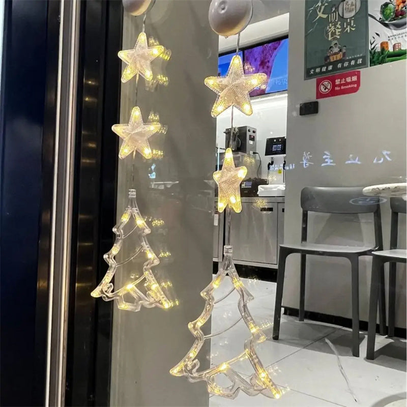 Kerst Raamverlichting met Zuignap – 10 LED Warmwit Licht IP44
