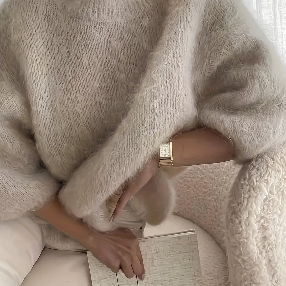 Damestrui Elegant Lange Mouwen Oversized Gebreid Herfst/Winter – Casual Stijl