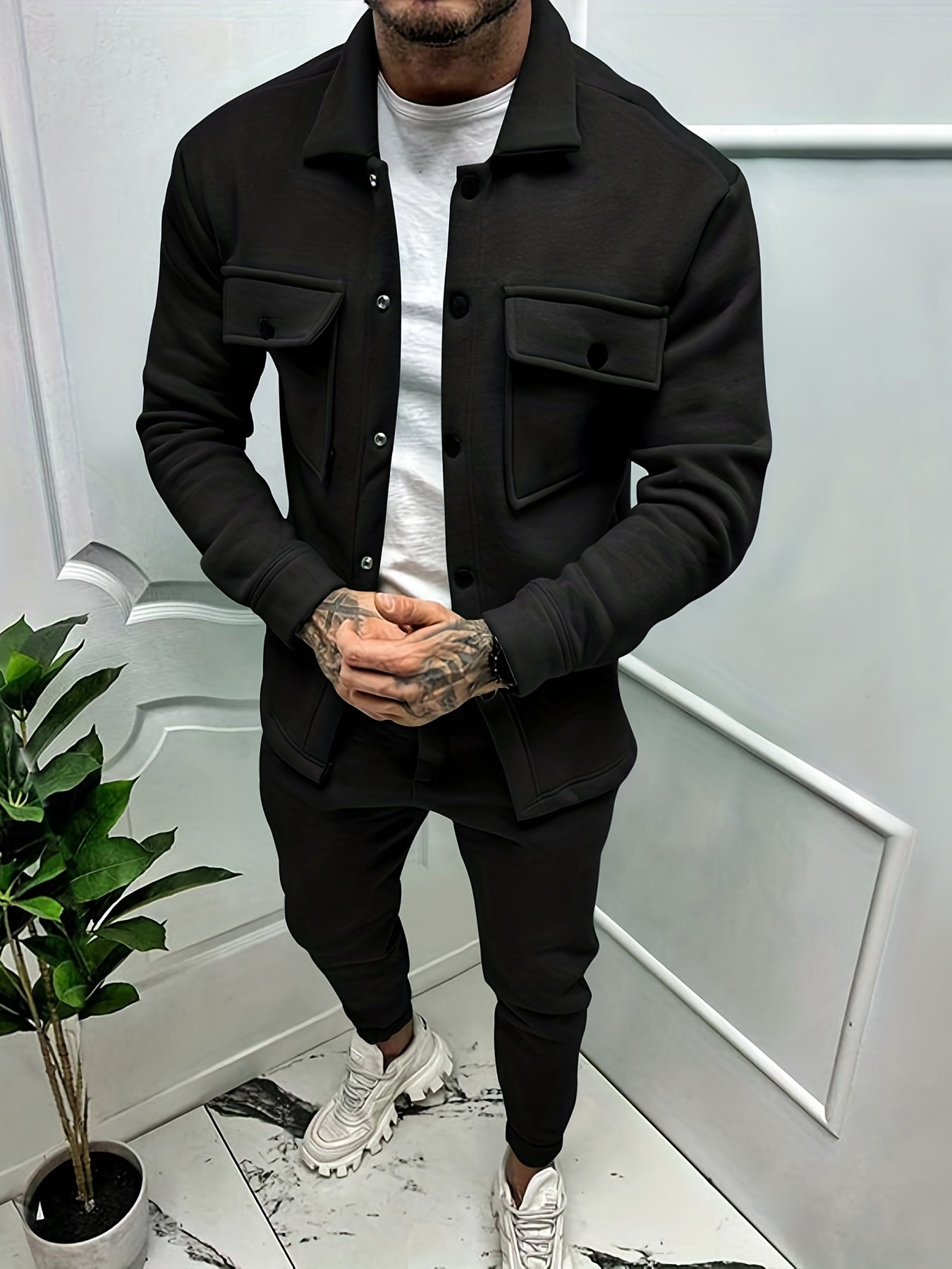 Rivano Katoenen Herenpak – Elegante jas en broek set
