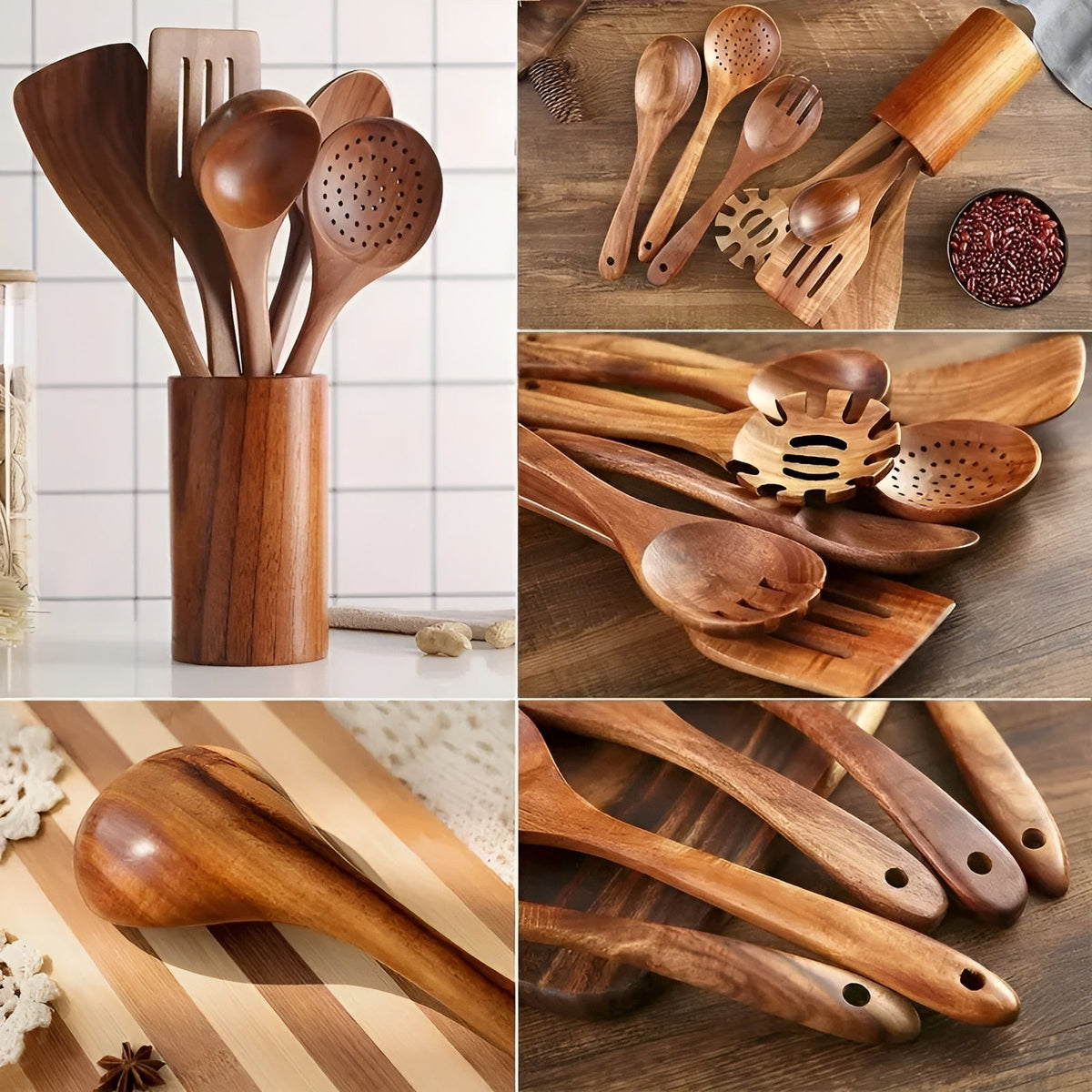 7-Delige Keukengerei Set – Voor Antikleefpannen en Dagelijks Koken