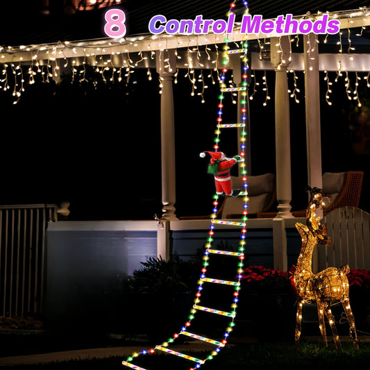 Klimmende Kerstman Ladder Display