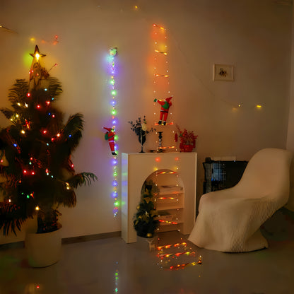 Klimmende Kerstman Ladder Display