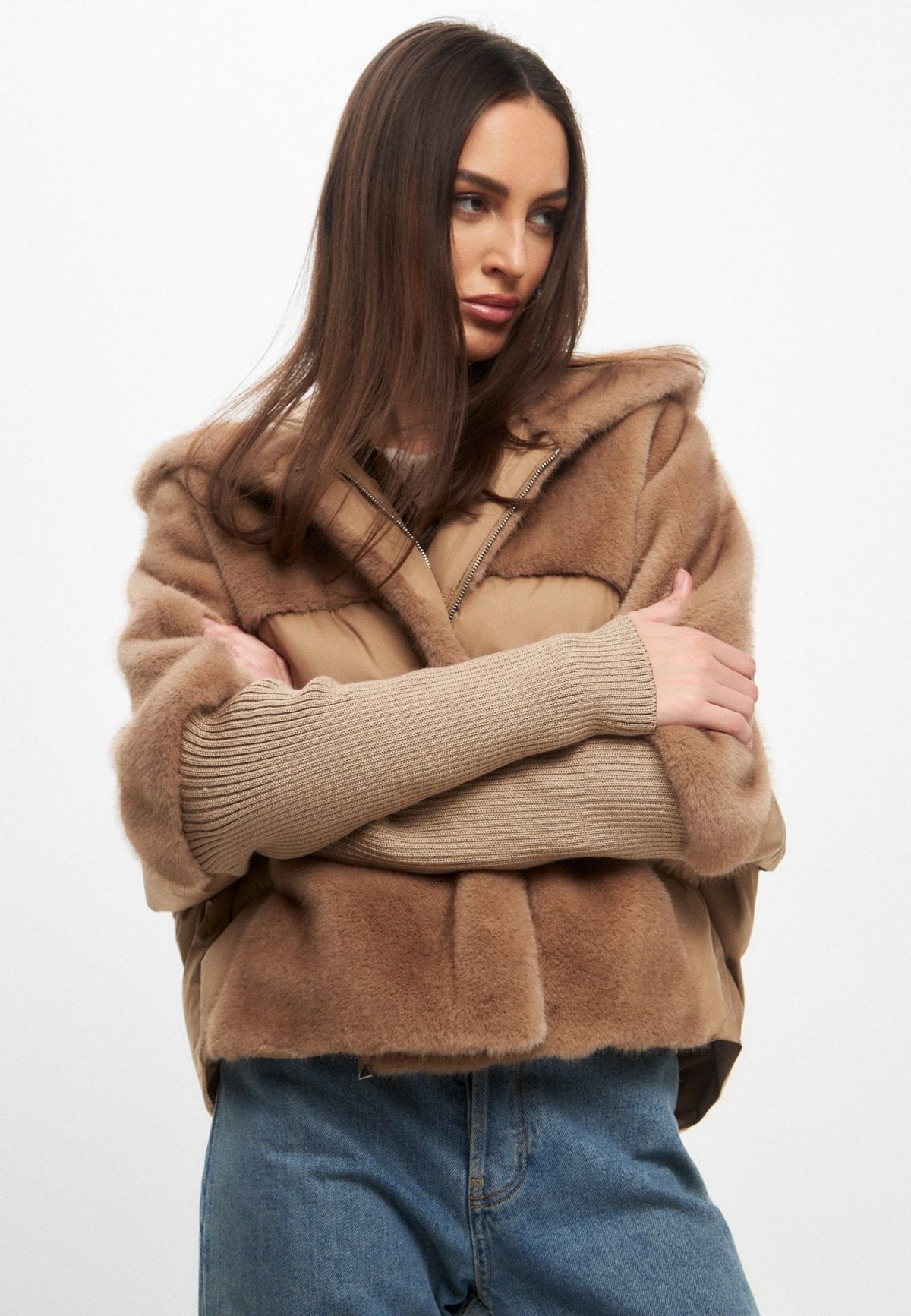 Sienna Zachte Faux Fur Jas – Oversized Winterjas voor Dames