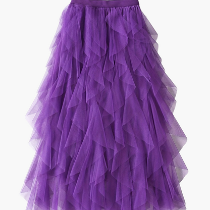 Damesrok Elegante Meerlaags Volant Romantische Feestjurk