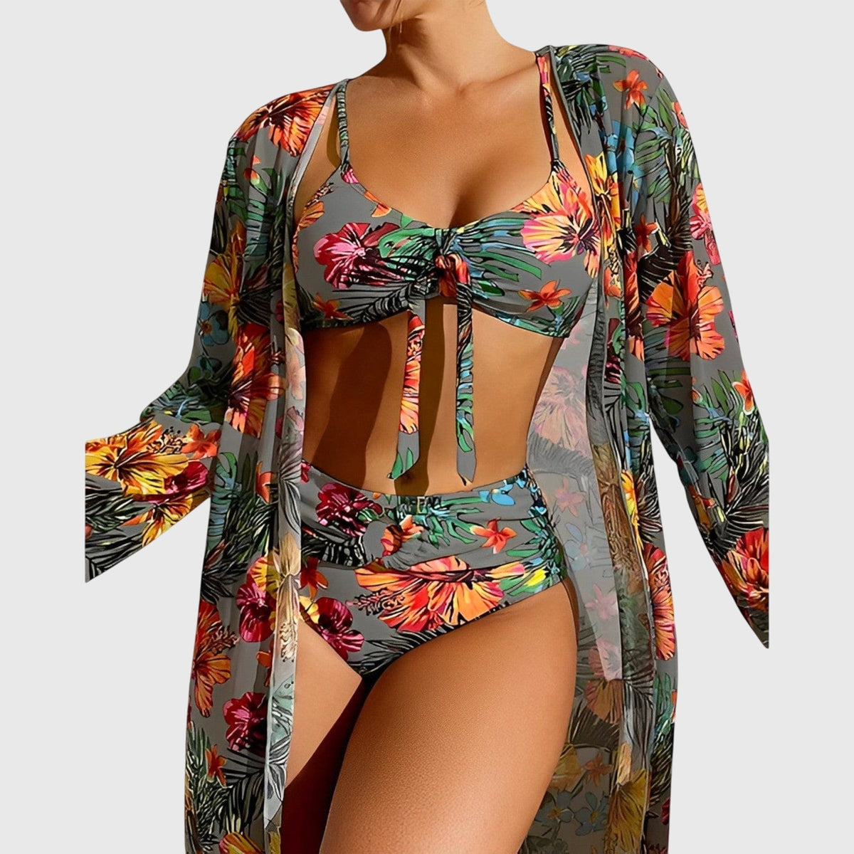 Abigail | Dames tropisch patroon bikini badkleding set