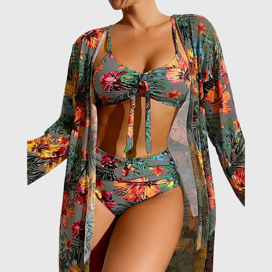 Abigail | Dames tropisch patroon bikini badkleding set