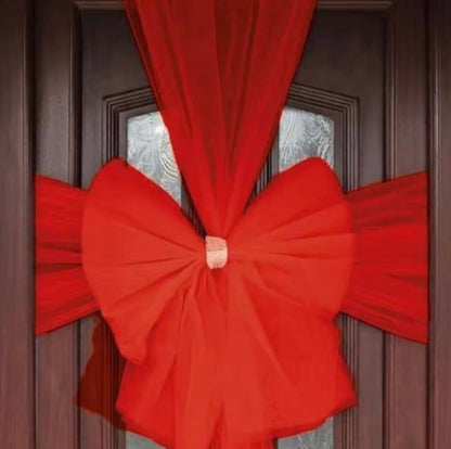 Rode Feeststrik Deurdecoratie – Feestelijke Kerstversiering voor Binnen en Buiten