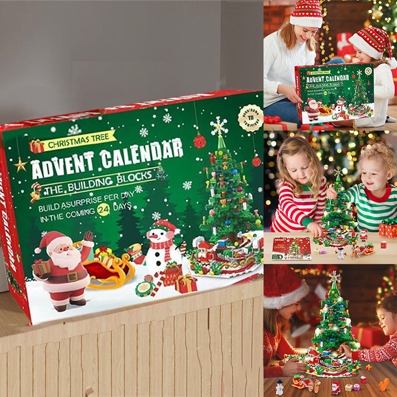 Kerstboom Adventskalender Bouwset – 1102 Onderdelen en 24 Dozen
