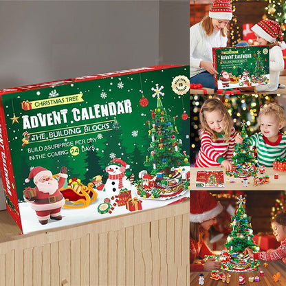 Kerstboom Adventskalender Bouwset – 1102 Onderdelen en 24 Dozen