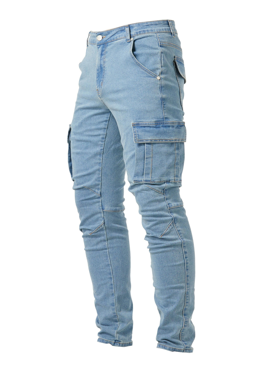 Heren Slim Fit Cargo Jeans – Multi-Pocket Streetstyle met Stretch