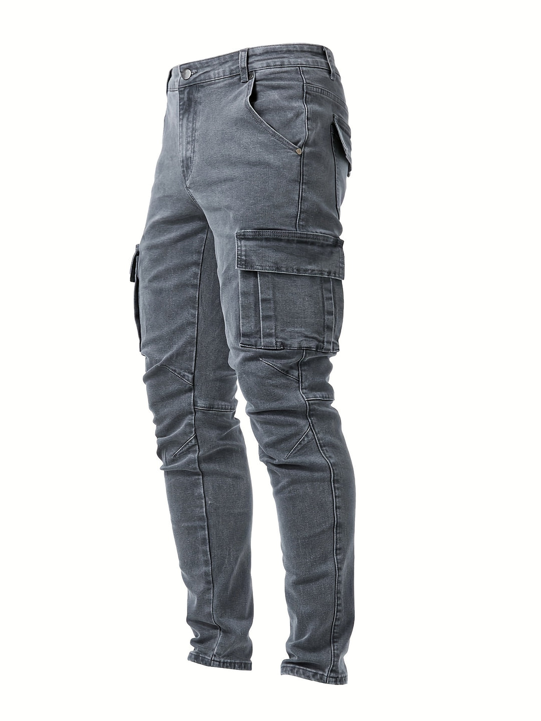 Heren Slim Fit Cargo Jeans – Multi-Pocket Streetstyle met Stretch