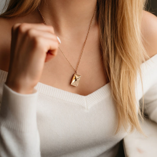 HartBoodschap Ketting met Persoonlijke Gravure en Elegant Design