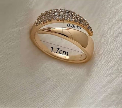 Lustara Verstelbare Damesring met Zirconia Glans Design