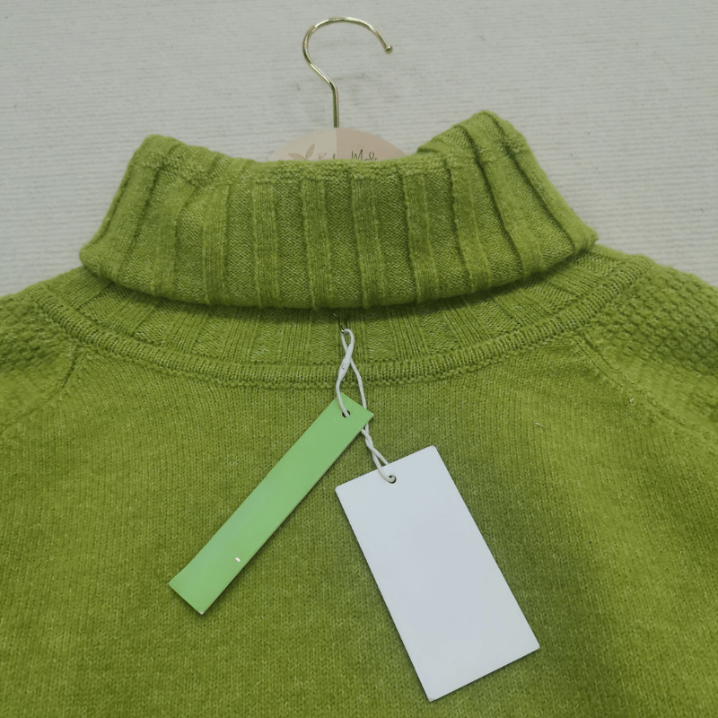 Dames Oversized Polotrui met Brede Kraag en Lange Mouwen