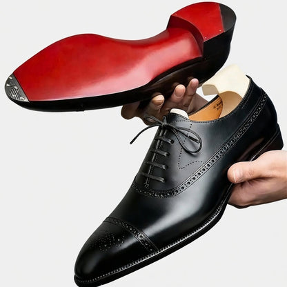 Velmoro Heren Veterschoenen met Slim Fit en Brogue Design