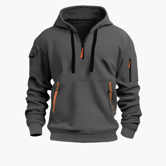 Heren Hoodie met capuchon en rits – Functionele en warme streetwear voor dagelijks gebruik en vrije tijd